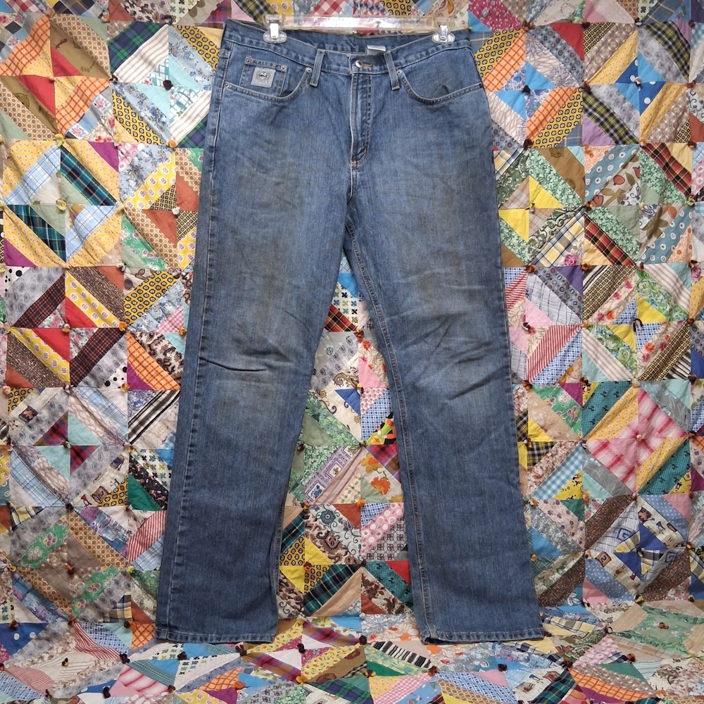 Cinch Silver Label Jeans Mens 35x34 Blue Straight Leg Denim